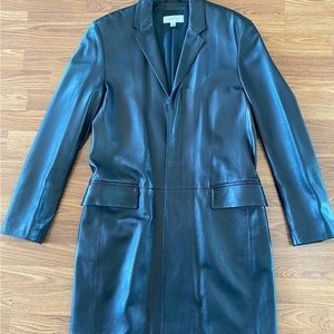 Calvin Klein Collection Mens Leather Coat